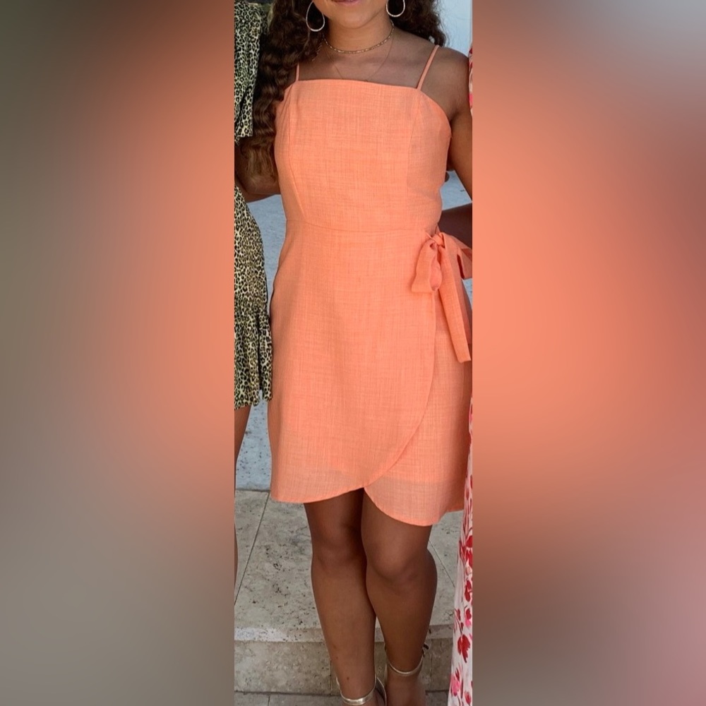 Mini dress with bow